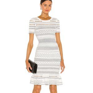 Milly Geo Cut Out Mermaid Dress - white **NEW WITH TAGS**